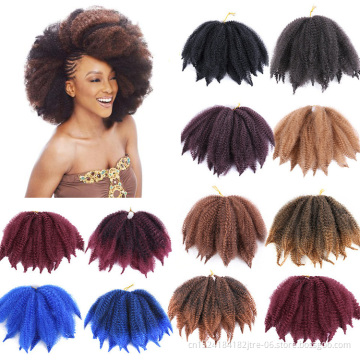 Afro kinky braid hair styles for african hair, double jumbo x4 afro cuban twist crochet synthetic hair extensions